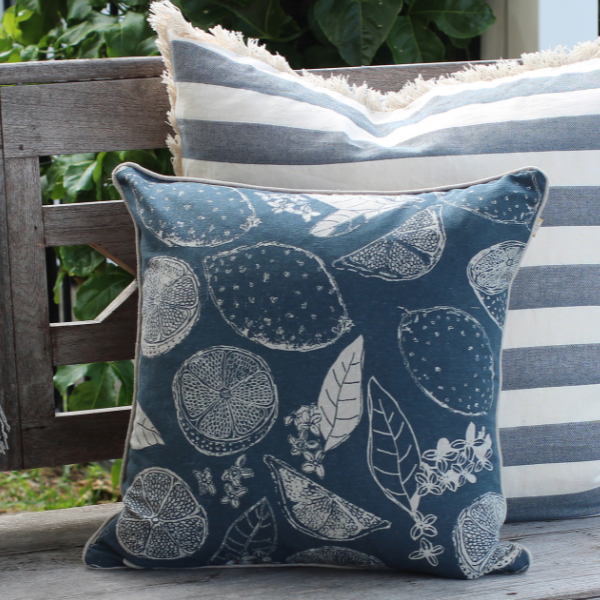 Lemon Marmalade Cushion Dark Slate 45 x 45cm