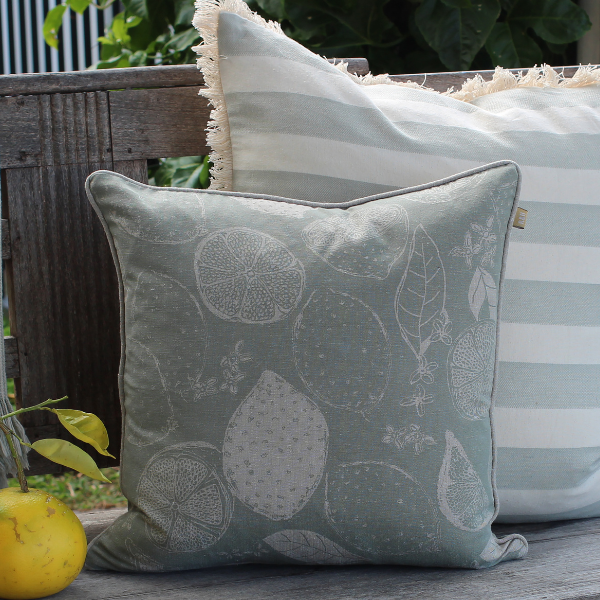 Lemon Marmalade Cushion Sage 45 x 45cm