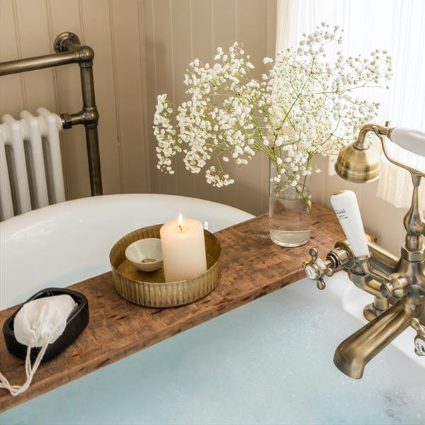 Recycled Teak Wood Bath Bar Dark