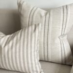 Freya Beige Stripe Cushion 50 x 30