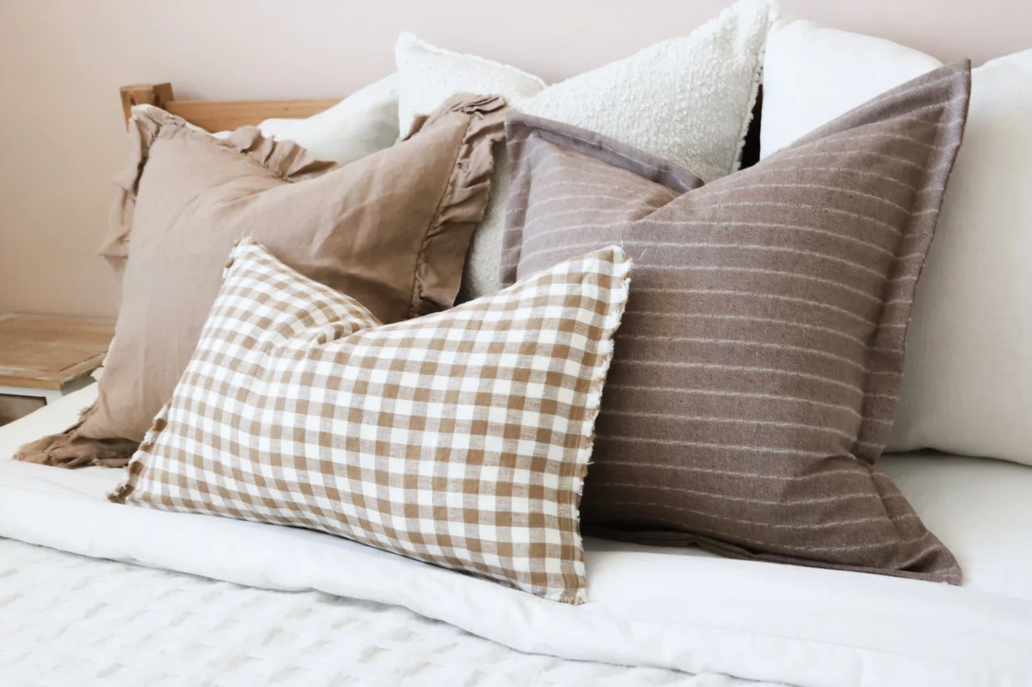 Lexie Brown Stripe Cushion