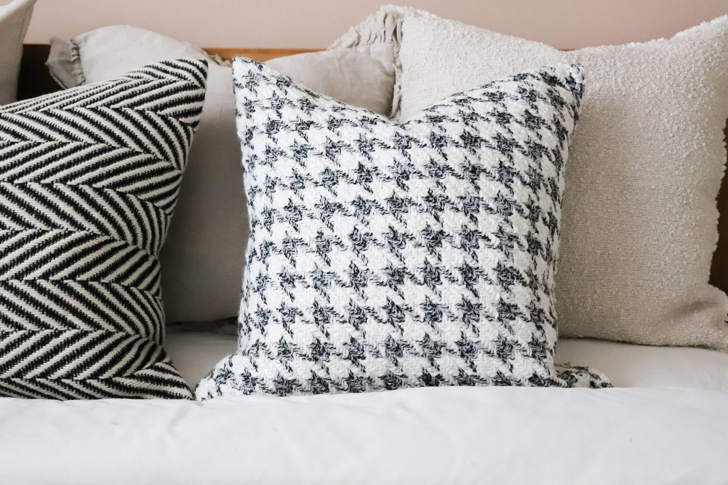 Lottie Houndstooth Cushion