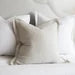 Orla Flanged Edge Light Grey Cushion