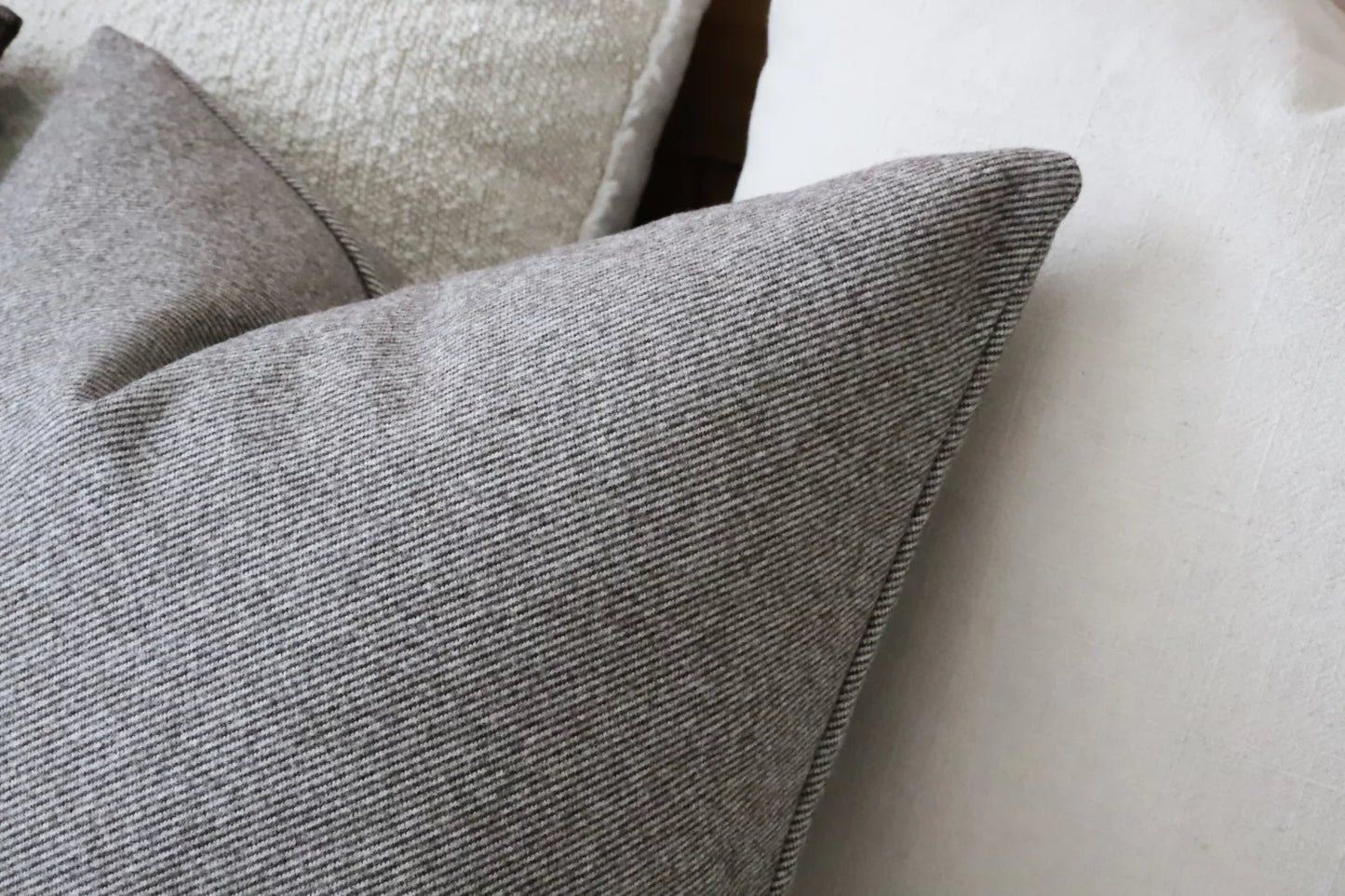 Mia Chocolate Brown Wool Cushion