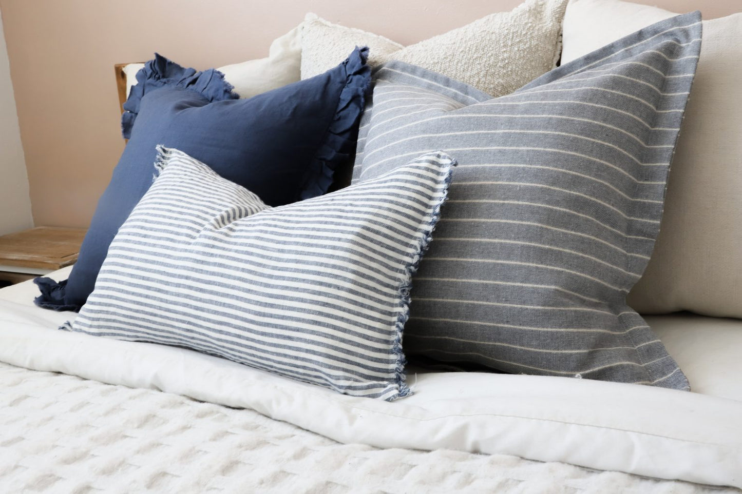 Esmee Navy Stripe Cushion 50 x 30