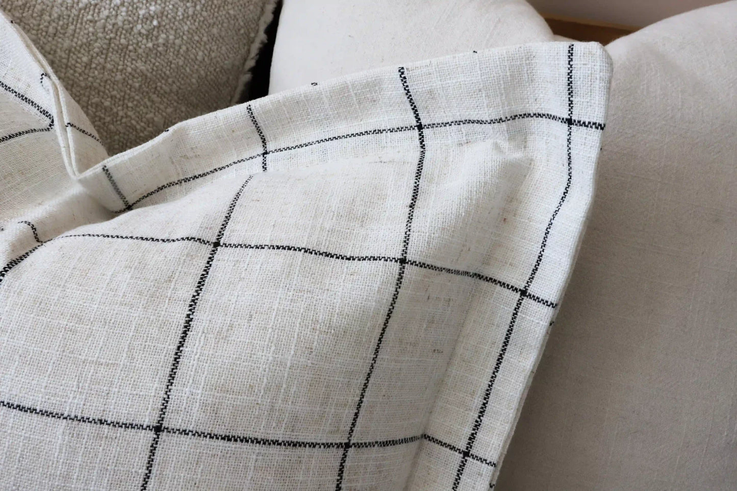 Gia Oatmeal Flanged Edge Cushion