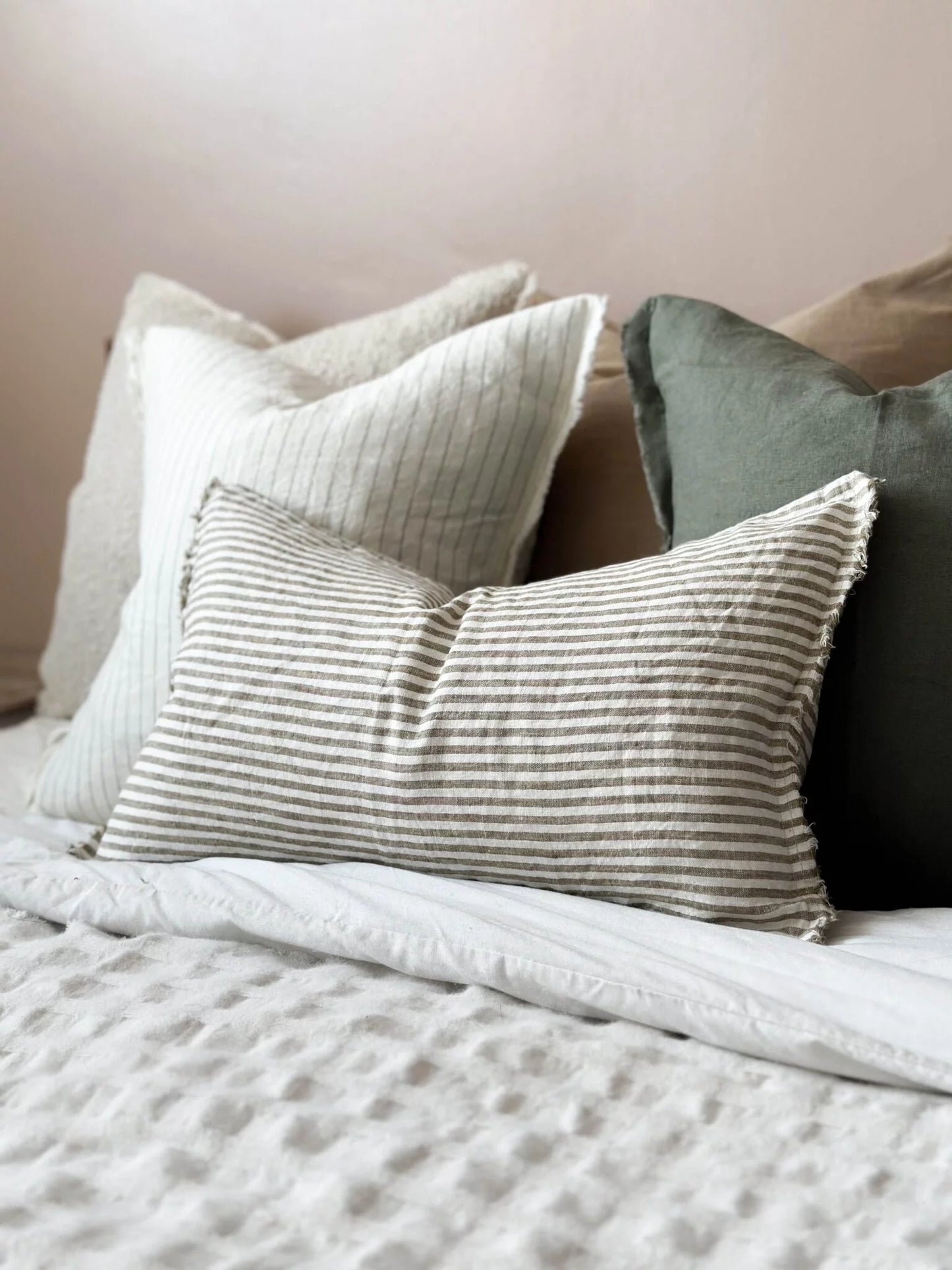 Esmee Olive Stripe Cushion