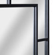 Black Multi-paned Patterned Window Mirror