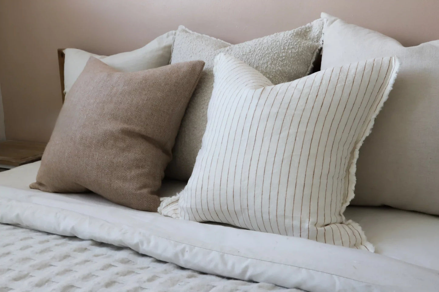 Esmee Rust Pinstripe Cushion