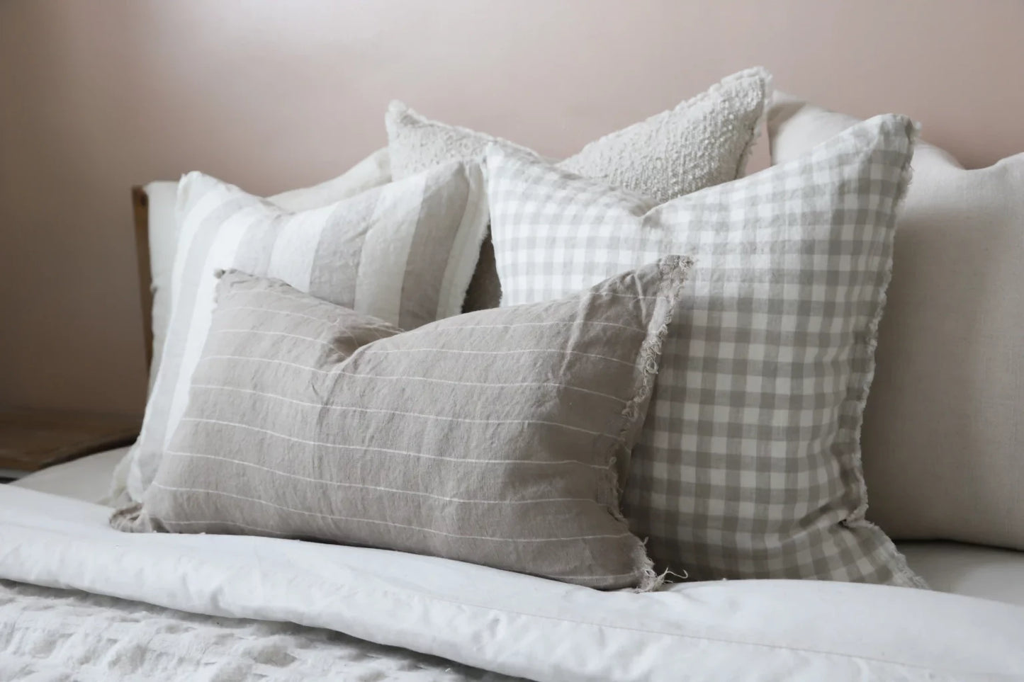 Esmee Sand Stripe Cushion 50 x 30