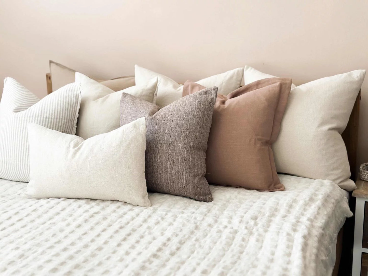 Eva Taupe Stripe Cushion