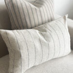 Freya Grey Vertical Stripe Cushion 50 x 30