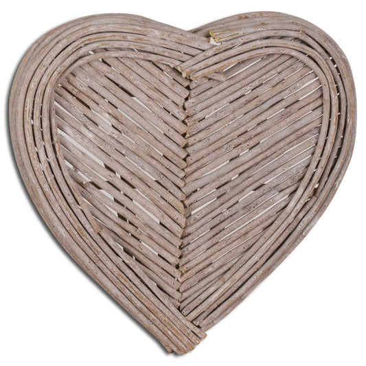 40cm Small Heart Wicker Wall Art