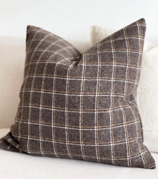 Brown Check Cushion