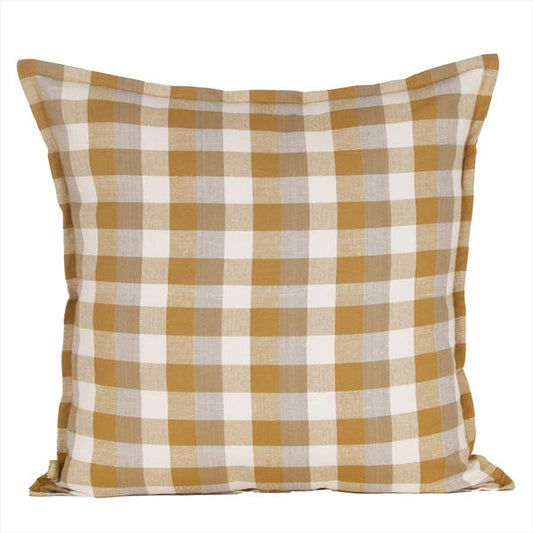 Double Check Cushion Yellow Sunset 50x50cm