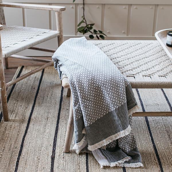 Fyn Geometric Grey Throw 150x200cm