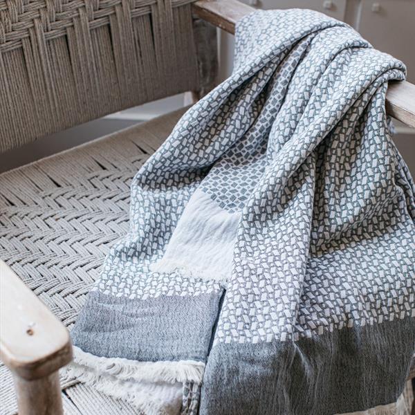 Fyn Geometric Grey Throw 150x200cm
