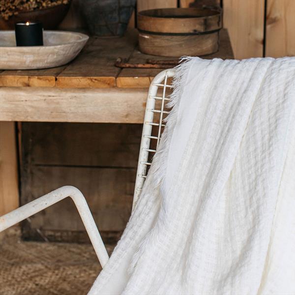 Hallen White BasketweaveThrow 150x200cm