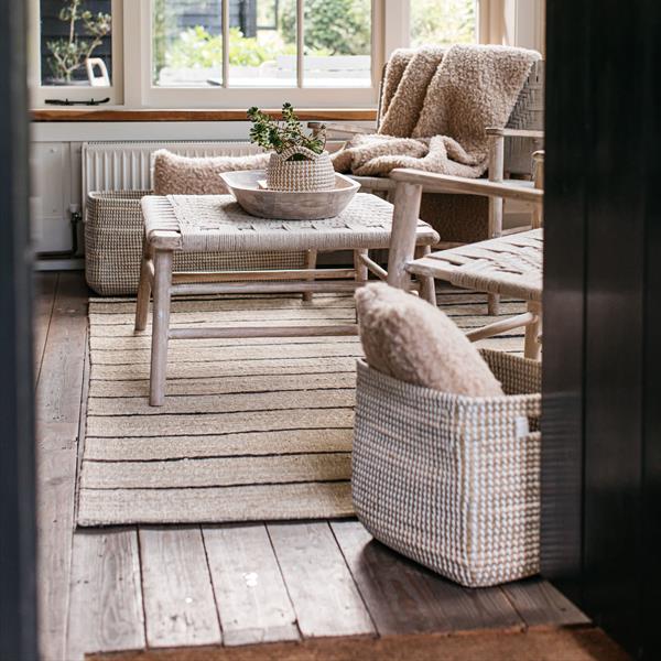 Hasta Stripe Jute Rug Large