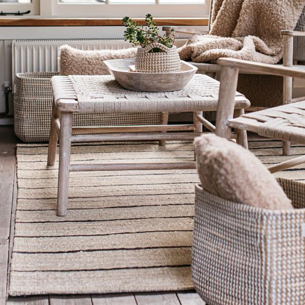 Hasta Stripe Jute Rug Small