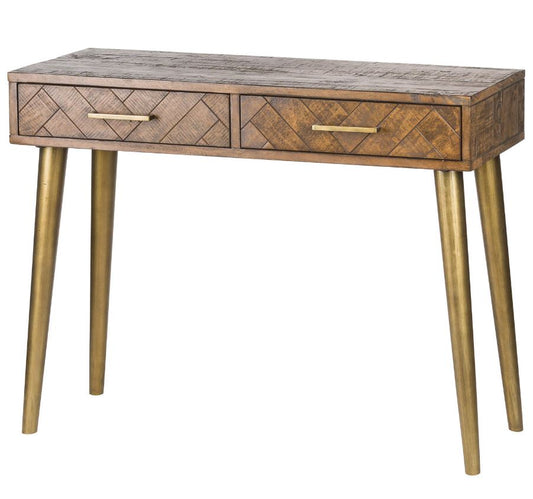 Havana Gold 2 Drawer Console Table