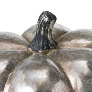 Large Squat Silver Foil Pumpkin