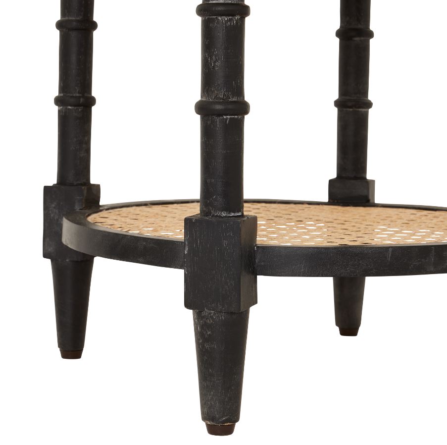 Raffles Black Tall Round Side Table