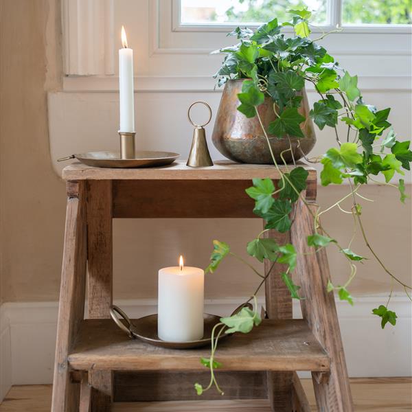 Recycled Teak Wood Step Stool Natural