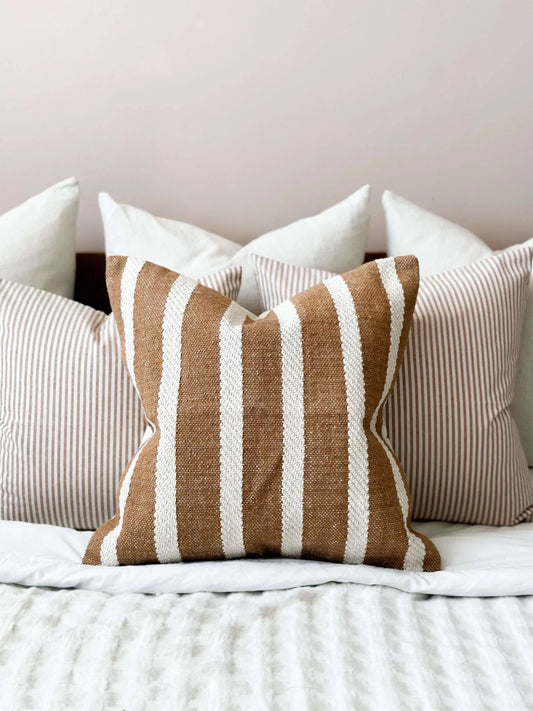 India Rust Stripe Cushion