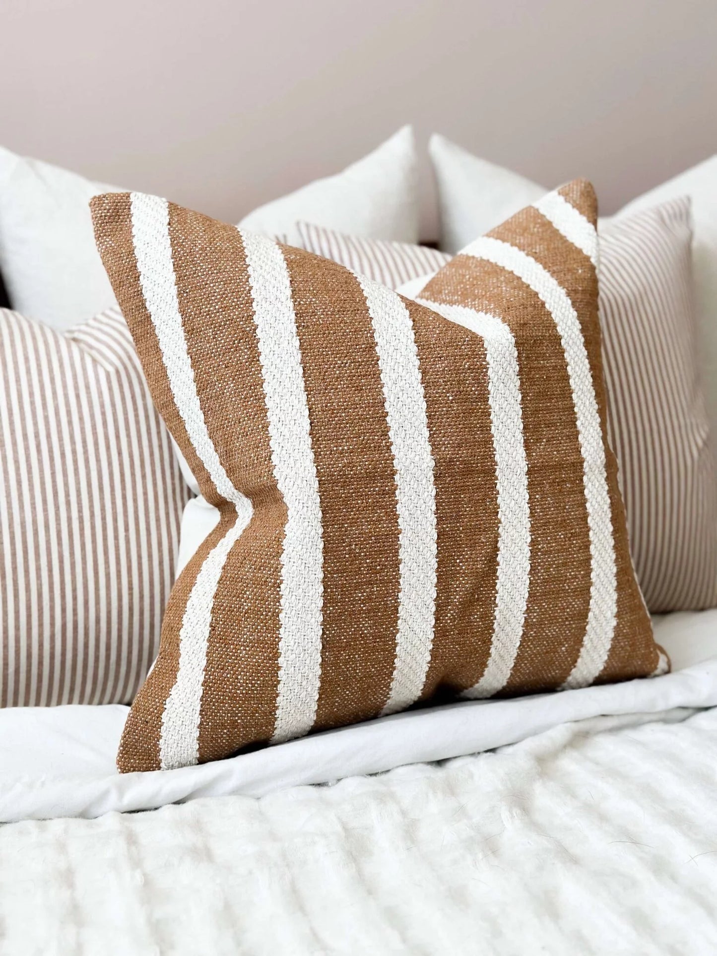 India Rust Stripe Cushion