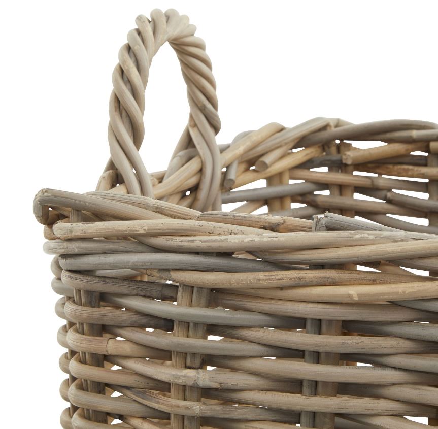 Set of 3 Kubu Rattan Square Storage Baskets