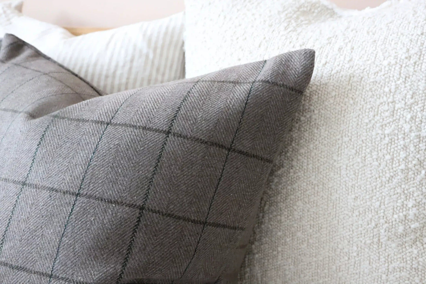 Charlie Ash Brown Herringbone Cushion