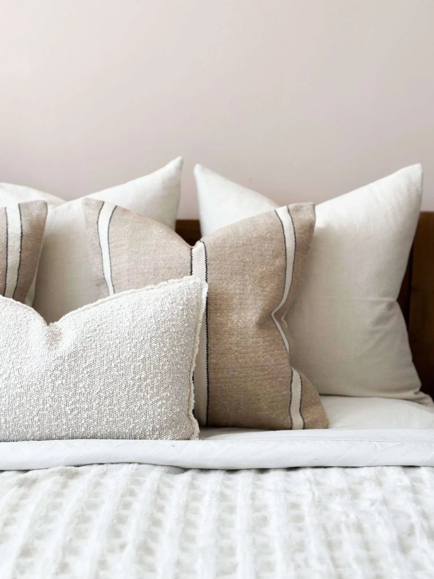 India Beige, Black, and Cream Cushion 2 Sizes