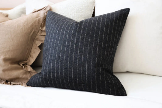 Eva Black Stripe Cushion