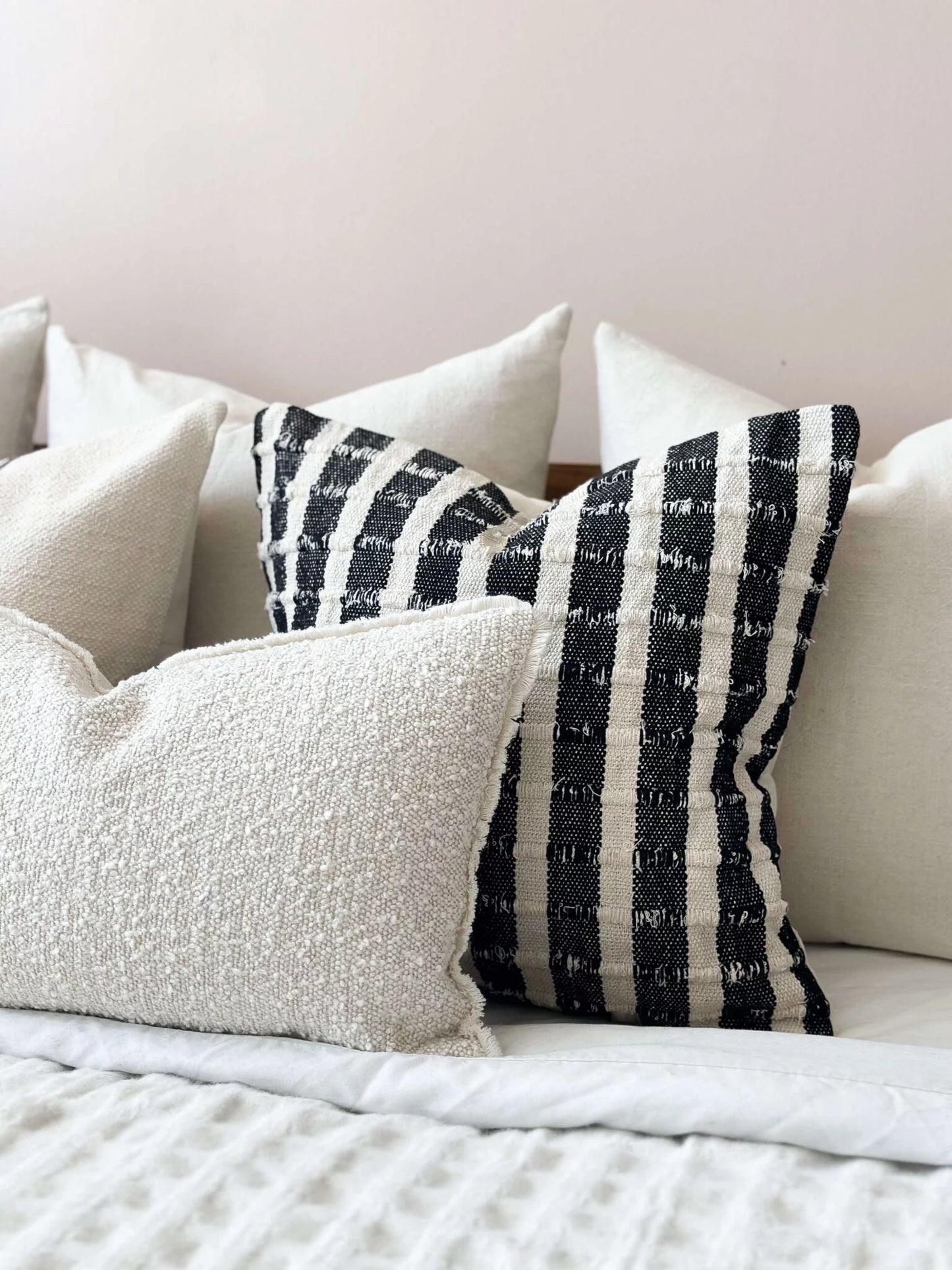 India Black Stripe Cushion 45 x 45