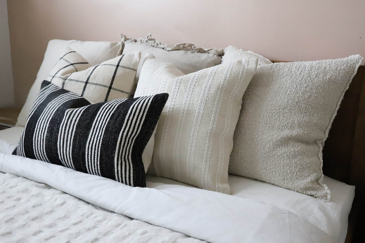 India Black Stripe Cushions - 2 Sizes