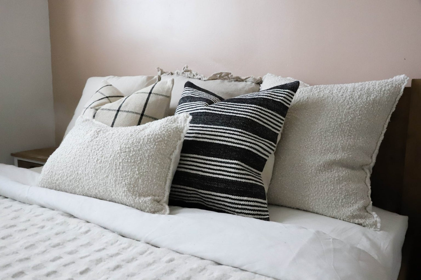 India Black Stripe Cushions - 2 Sizes