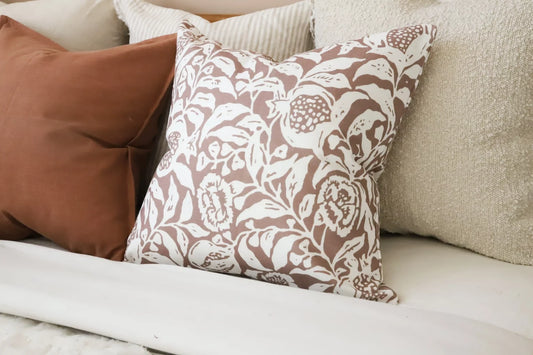 Aria Brown Print Cushion