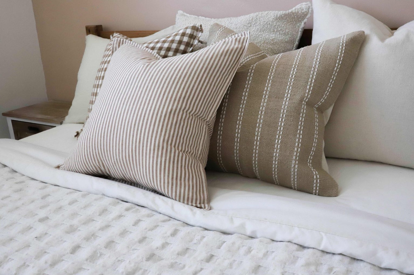 Darcy Brown Stripe Cushion