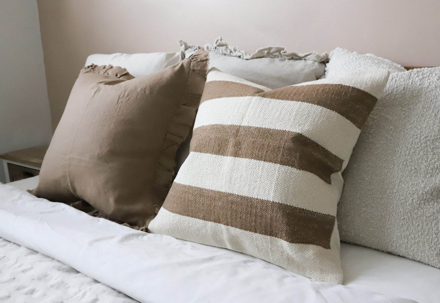 India Brown Stripe Cushion