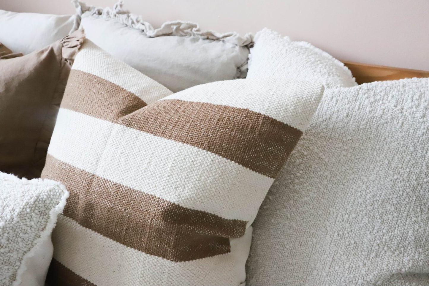 India Brown Stripe Cushion