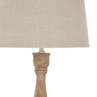 Delaney Natural Wash Candlestick Lamp with Linen Shade