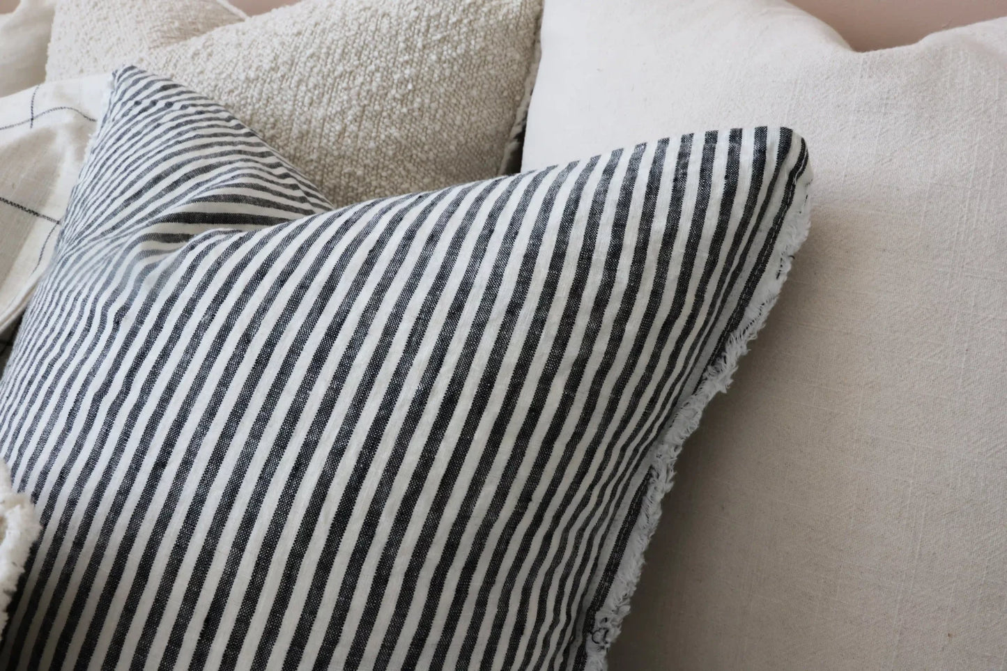 Esmee Charcoal Stripe Cushion