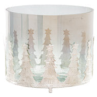 Noel Collection Large Christmas Tree Crackled Candle Holder