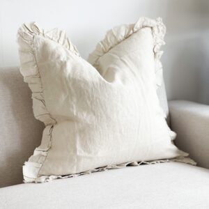 Hallie Cream Ruffle Cushion