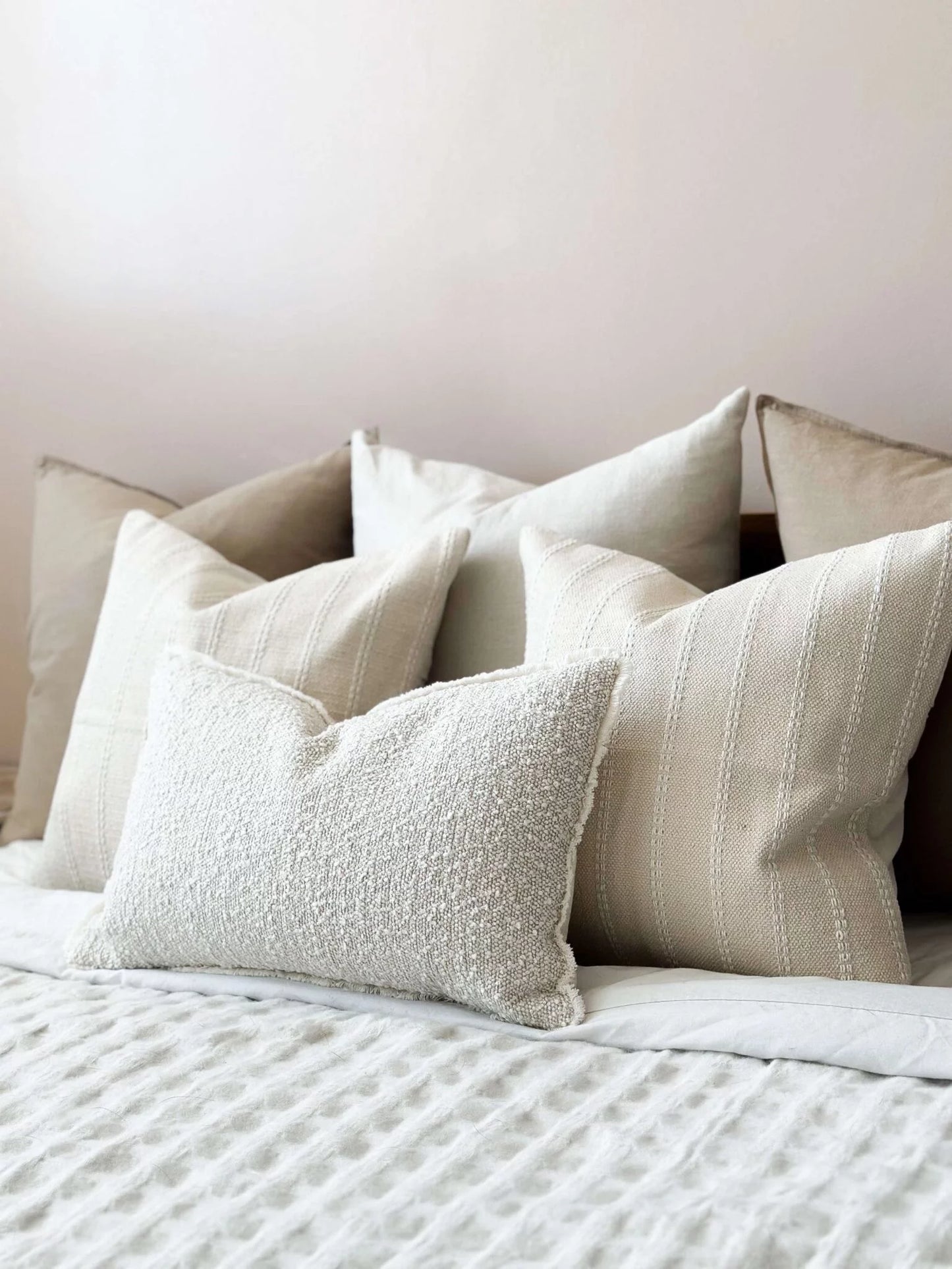 India Cream Stripe Cushion - 2 Sizes