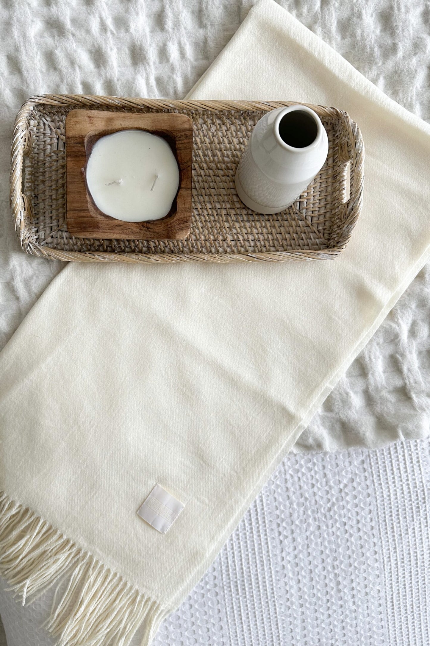 Della Cream Decorative Throw