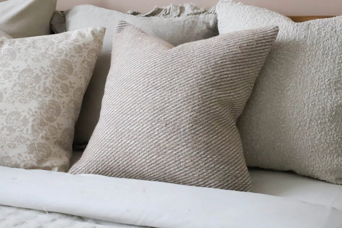 Dixie Beige Textured Cushion