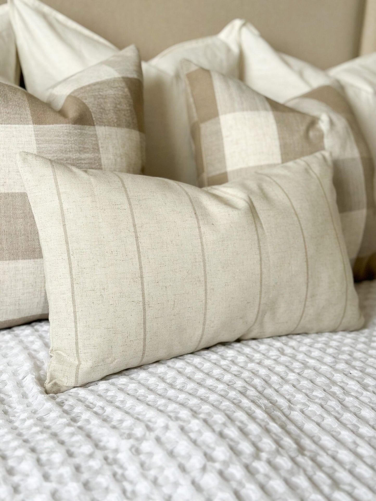 Freya Cream and Beige Cushion 50 x 30