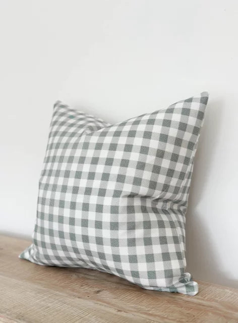 Green Gingham Cushion